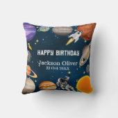 Space Astronaut First Birthday Party Kussen (Achterkant)
