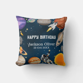Space Astronaut First Birthday Party Kussen