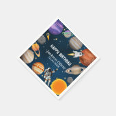 Space Astronaut First Birthday Party Servet (Hoek)