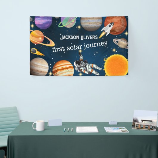 Space Astronaut First Birthday Party Spandoek (Beurs)