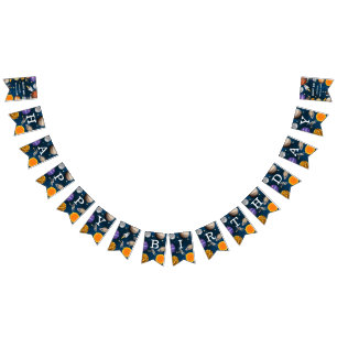 Space Astronaut First Birthday Party Vlaggetjes