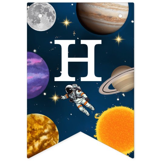 Space Astronaut First Birthday Party Vlaggetjes (Tweede vlag)