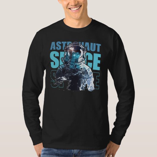 Space Astronaut Galaxy Astronomy Spaceman T-shirt (Voorkant)