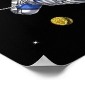 Space Astronaut Gitaar spelen Poster (Hoek)