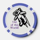Space Astronaut Golf School Golf Ball Marker Poker Chips (Achterkant)