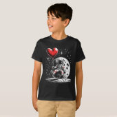 Space Astronaut Heart Lloon Valentijnsdag Valent T-shirt (Voorkant volledig)