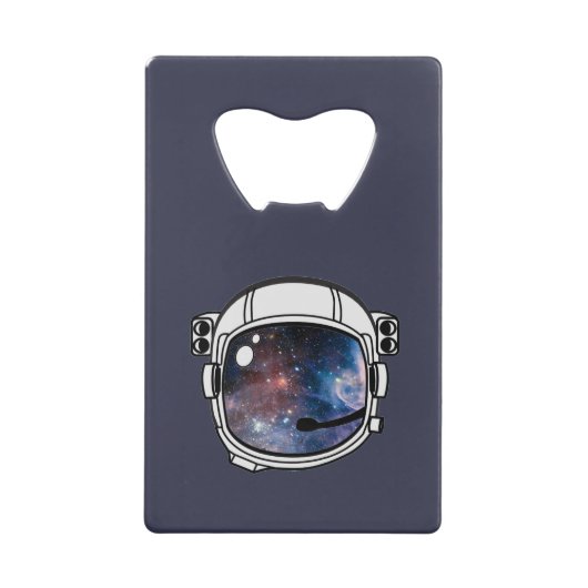 Space Astronaut Helmet Creditkaart Flessenopener (Voorkant)