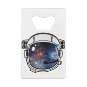 Space Astronaut Helmet Creditkaart Flessenopener (Achterkant)