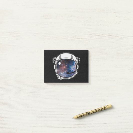 Space Astronaut Helmet Post-it® Notes (Op bureau)