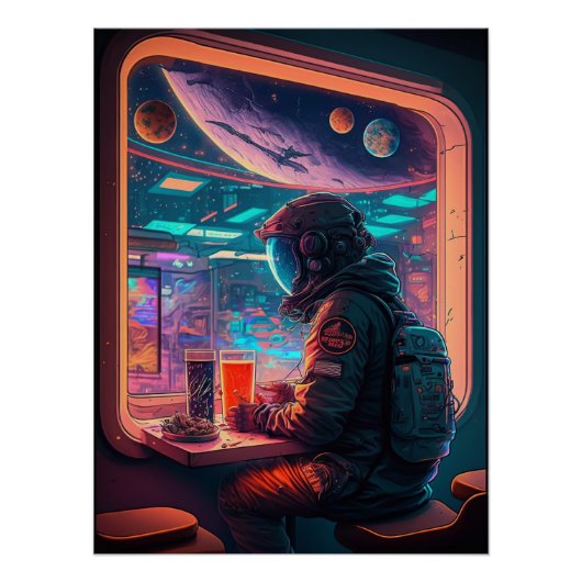 Space Astronaut Perfect Poster (Voorkant)