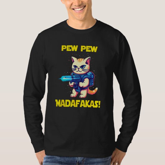 Space Astronaut Pew Madafakas Birman Cat 1 T-shirt (Voorkant)
