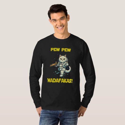 Space Astronaut Pew Madafakas Birman Cat 2 T-shirt (Voorkant volledig)