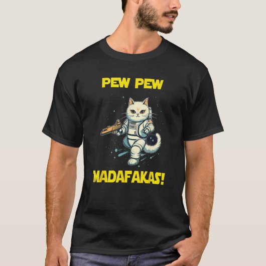 Space Astronaut Pew Madafakas Birman Cat 2 T-shirt (Voorkant)