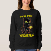 Space Astronaut Pew Madafakas Black Cat Trui (Voorkant)