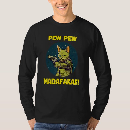 Space Astronaut Pew Madafakas Burmese Cat T-shirt (Voorkant)