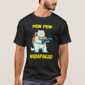Space Astronaut Pew Madafakas Chonk Cat T-shirt (Voorkant)