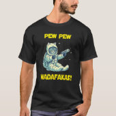 Space Astronaut Pew Madafakas Siberian Cat T-shirt (Voorkant)