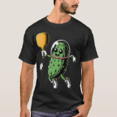 Space Astronaut Pickle Playing Pickleball Pickle B T-shirt (Voorkant)