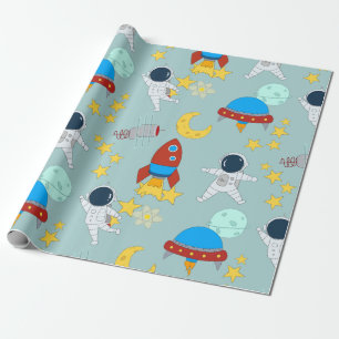 Space Astronaut Planet Cadeaupapier