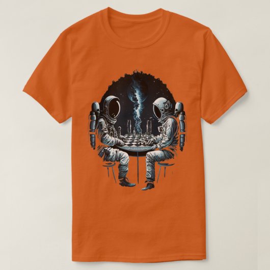 Space Astronaut Plays Chess Astronomy Spaceman 2 T-shirt (Design voorkant)