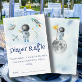 Space Astronaut Rocket Luier Raffle Baby shower Informatiekaartje