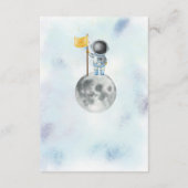 Space Astronaut Rocket Luier Raffle Baby shower Informatiekaartje (Achterkant)