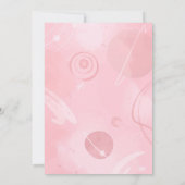Space Astronaut Rocket Planets Girl Baby shower Kaart (Achterkant)