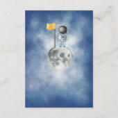 Space Astronaut Rockets Diaper Raffle Baby shower Informatiekaartje (Achterkant)