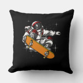 Space Astronaut Skateboarden Cosmic Kussen (Voorkant)