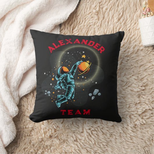 Space Astronaut Slamdunk Cool Kinder Basketball Te Kussen (Deken)