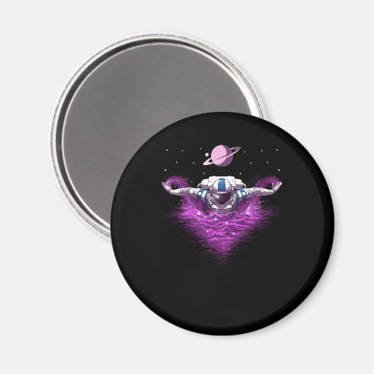 Space Astronaut Swimmer Magneet (Voorkant / Achterkant)
