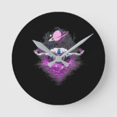 Space Astronaut Swimming Ronde Klok (Voorkant)