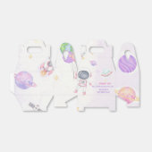 Space Astronaut verjaardagsfeestje gunstbox Bedankdoosjes (Uitgevouwen)