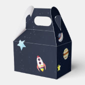 Space Astronaut verjaardagsfeestje gunstbox Bedankdoosjes (Achterkant)