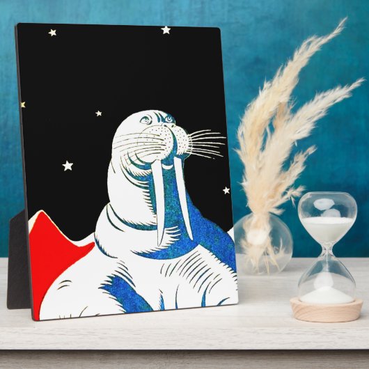 Space Astronaut Walrus Fotoplaat (Zijkant)