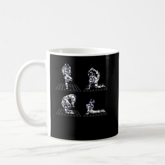 Space Astronaut Yoga Poses Koffiemok (Links)