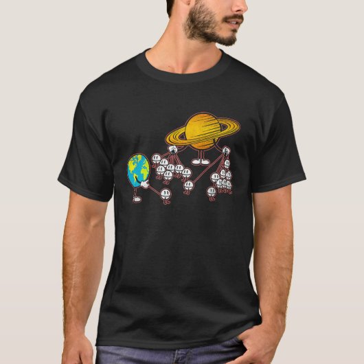 Space Astronomy Solar System Planet Earth Saturn M T-shirt (Voorkant)