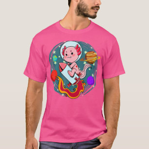 Space Axolotl Rocket Kawaii Astronaut Planet Fish T-shirt