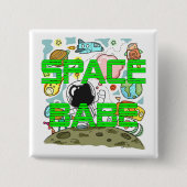 Space Babe Vierkante Button 5,1 Cm (Voorkant)