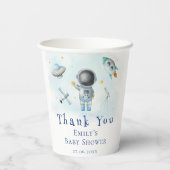 Space baby Astronaut Boy-raketten sterren Baby sho Papieren Bekers (Achterkant)