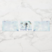 Space baby Astronaut Boy-raketten sterren Baby sho Waterfles Etiket (Enkel label)