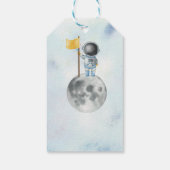 Space baby Astronaut Boy raketten sterren sterrens Cadeaulabel (Achterkant)