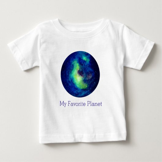 Space Baby Fine Jersey T-shirt, wit (Voorkant)