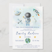 Space Baby shower Astronaut Boy-rakettak Kaart (Voorkant)