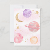 Space Baby shower bedankkaart (Achterkant)