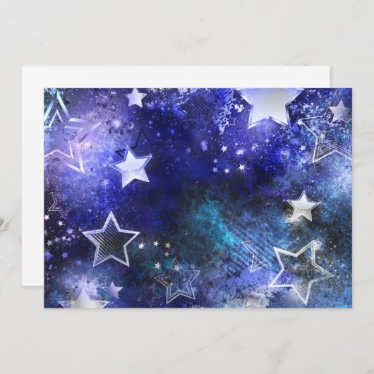 Space Background with Stars Aankondiging (Voorkant / Achterkant)
