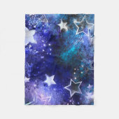Space Background with Stars Fleece Deken (Voorkant)