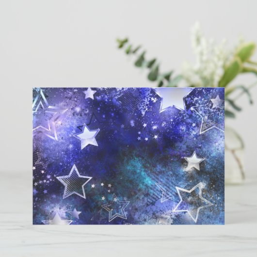Space Background with Stars Kaart (Staand voorkant)