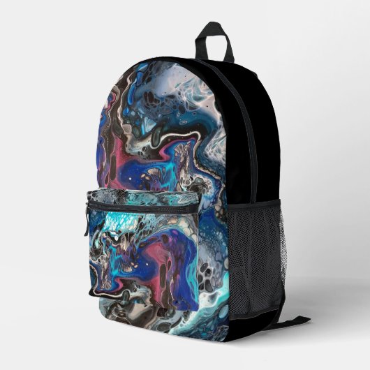 Space bag bedrukte rugzak (Achterkant Hoek Rechts)