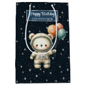 Space Beer Party Gift Bag voor Little Birthday Boy Medium Cadeauzakje (Voorkant)